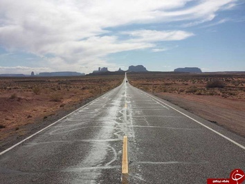 جاده 163 به سمت دره یادبود پارک ملی، یوتا ایالات متحده آمریکا  شگفت‌انگیزترین جاده‌های جهان resized 70978 140