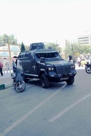 خودروهای زرهی که برای تامین امنیت تهران، امروز در خیابان ها حضور داشتند/جماران