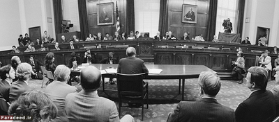 پرزیدنت فورد در جلسه کمیته قضائی برای بررسی پرونده نیکسون