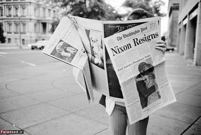  بازتاب استعفای نیکسون در مطبوعات امریکا