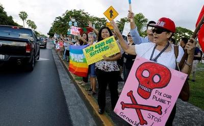 تظاهرات ضد جنگ در جزیره گوام 