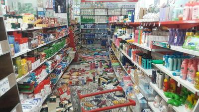 یکی از فروشگاه‌های شهر ایلام بعد از زلزله