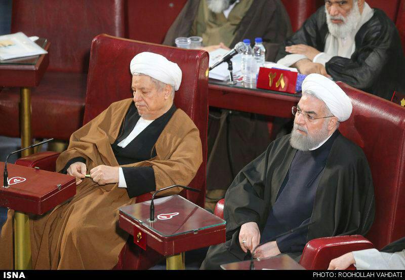 هاشمی و روحانی در آخرین اجلاس خبرگان چهارم/تصویر