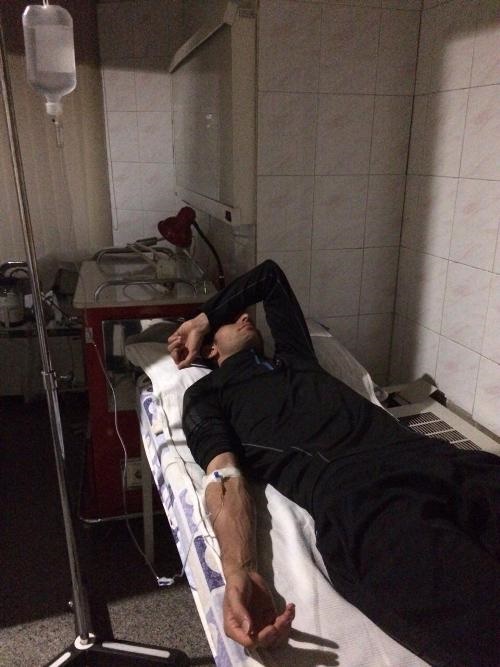 طالب‌لو بعد از بازی با تراکتورسازی، شب را در بیمارستان گذراند +عکس