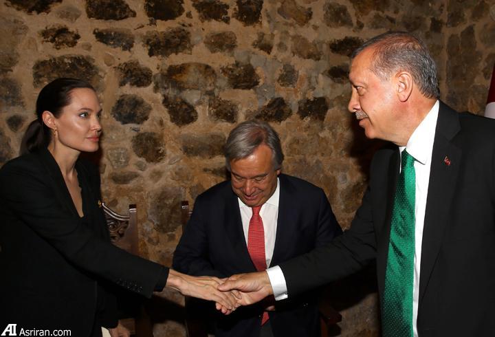 دیدار آنجلینا جولی با اردوغان +عکس