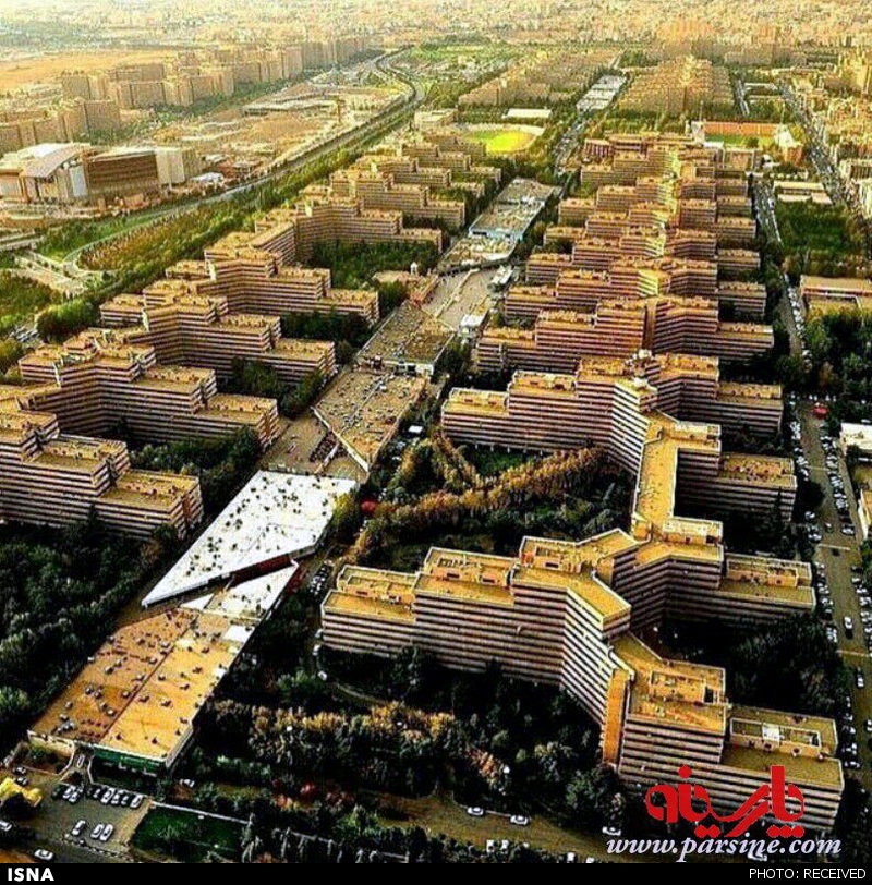 عکس هوایی شهرک اکباتان تهران