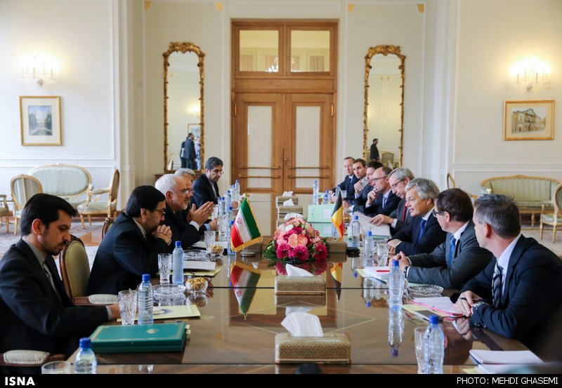 عکس/ دیدار وزیر خارجه بلژیک با ظریف