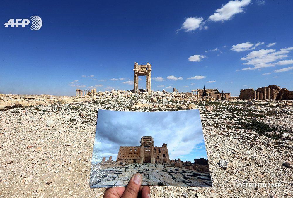 داعش با شهر چند هزار ساله سوریه چه کار کرده است؟ / تصاویری از پالمیرا، قبل و بعد از هجوم داعش