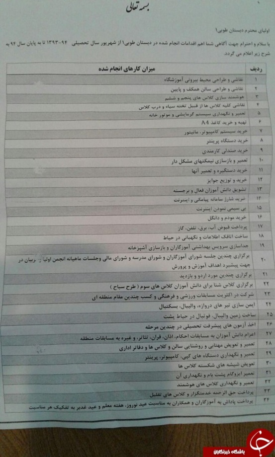 پول زور بدهید تا کارنامه بگیرید!+ عکس