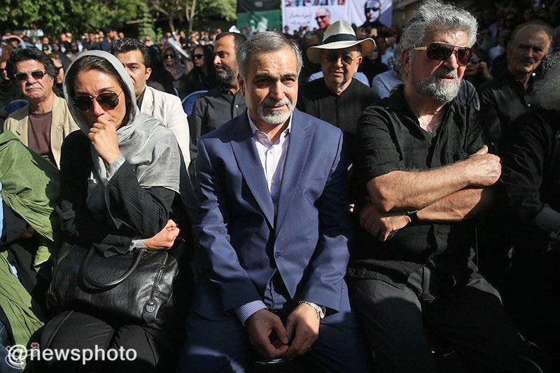 عکس/ هدیه تهرانی و حسین فریدون در تشییع کیارستمی