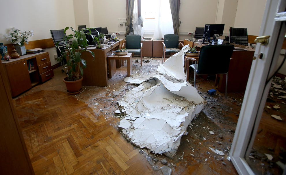 تخریب دفتر نخست وزیر ترکیه /عکس
