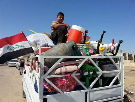 بازگشت خانواده های عراقی به فلوجه آغاز شد