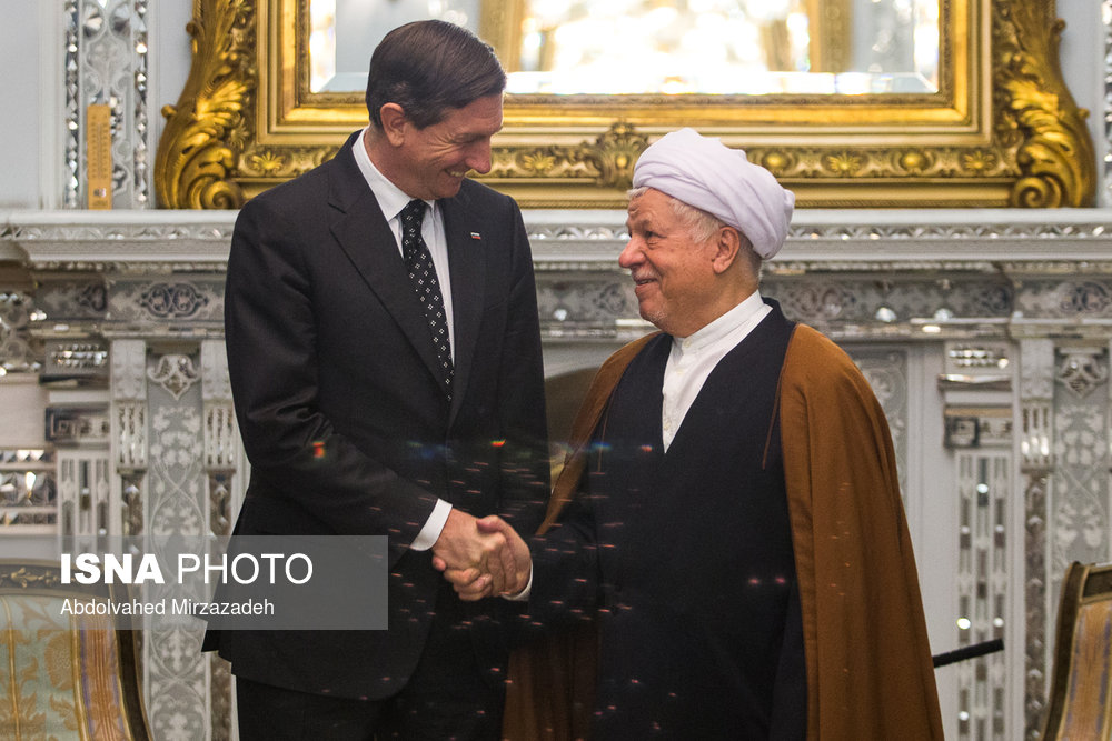 عکس/ دیدار رییس‌جمهور اسلوونی با هاشمی رفسنجانی