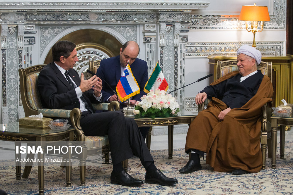 عکس/ دیدار رییس‌جمهور اسلوونی با هاشمی رفسنجانی