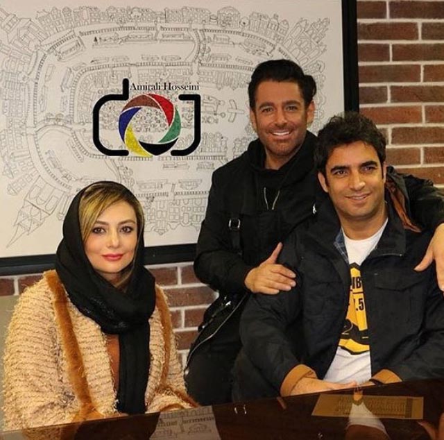 تیپ رضا گلزار در کنار یکتا ناصر و همسرش دیشب در یک مراسم! + عکس