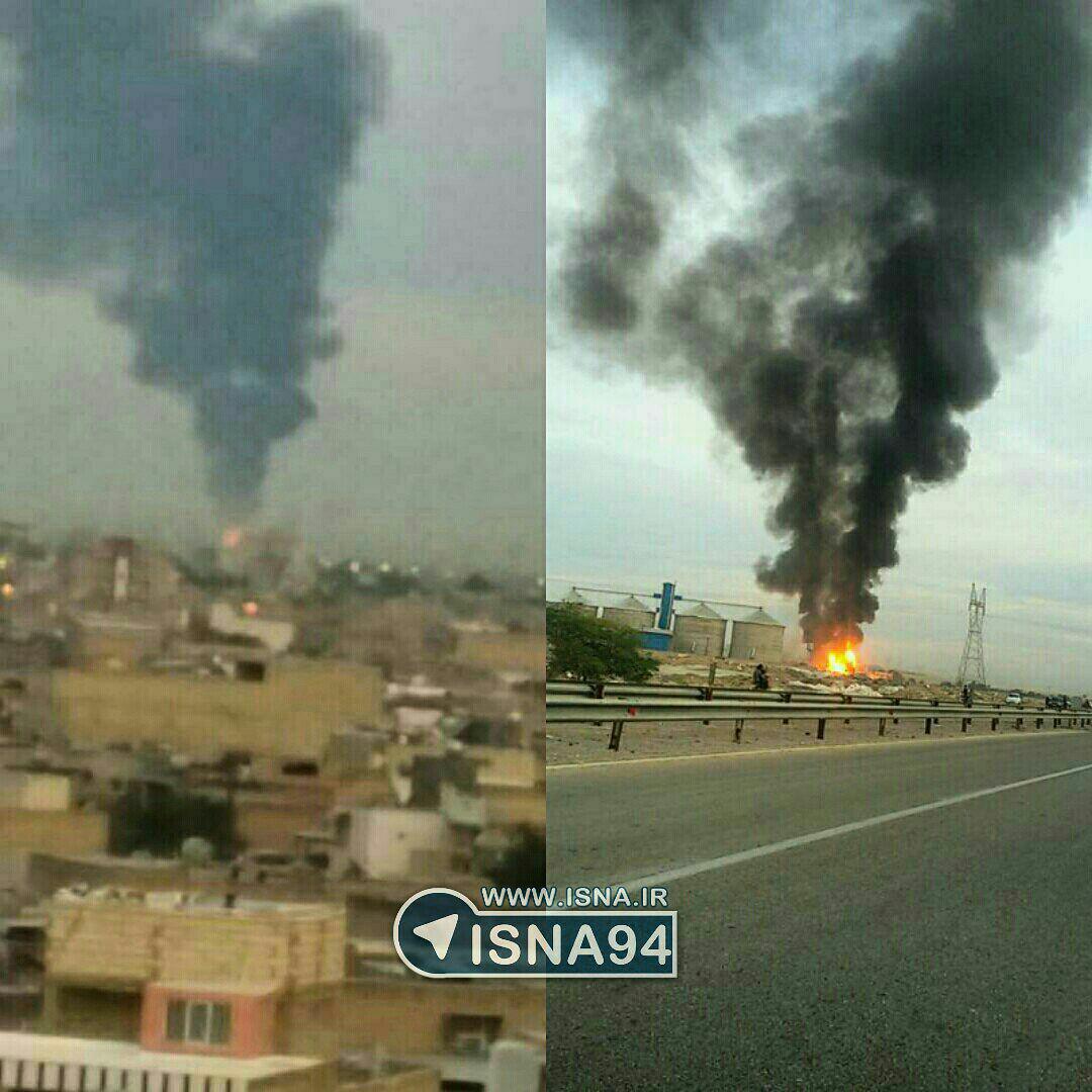 انفجار در شرکت پرسی گاز دزفول/فیلم و عکس
