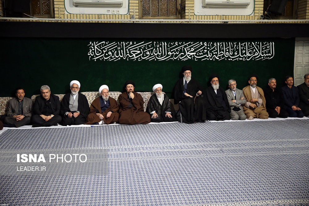 عکس/ اعضای دولت در مراسم عزداری فاطمی در محضر رهبری