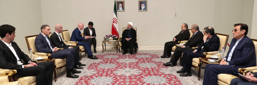 روحانی به رئیس فیفا چه گفت؟+تصاویر
