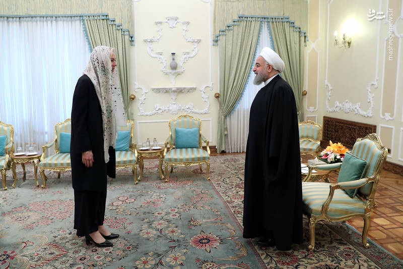 عکس/ پوشش وزیر خارجه هلند در دیدار با روحانی