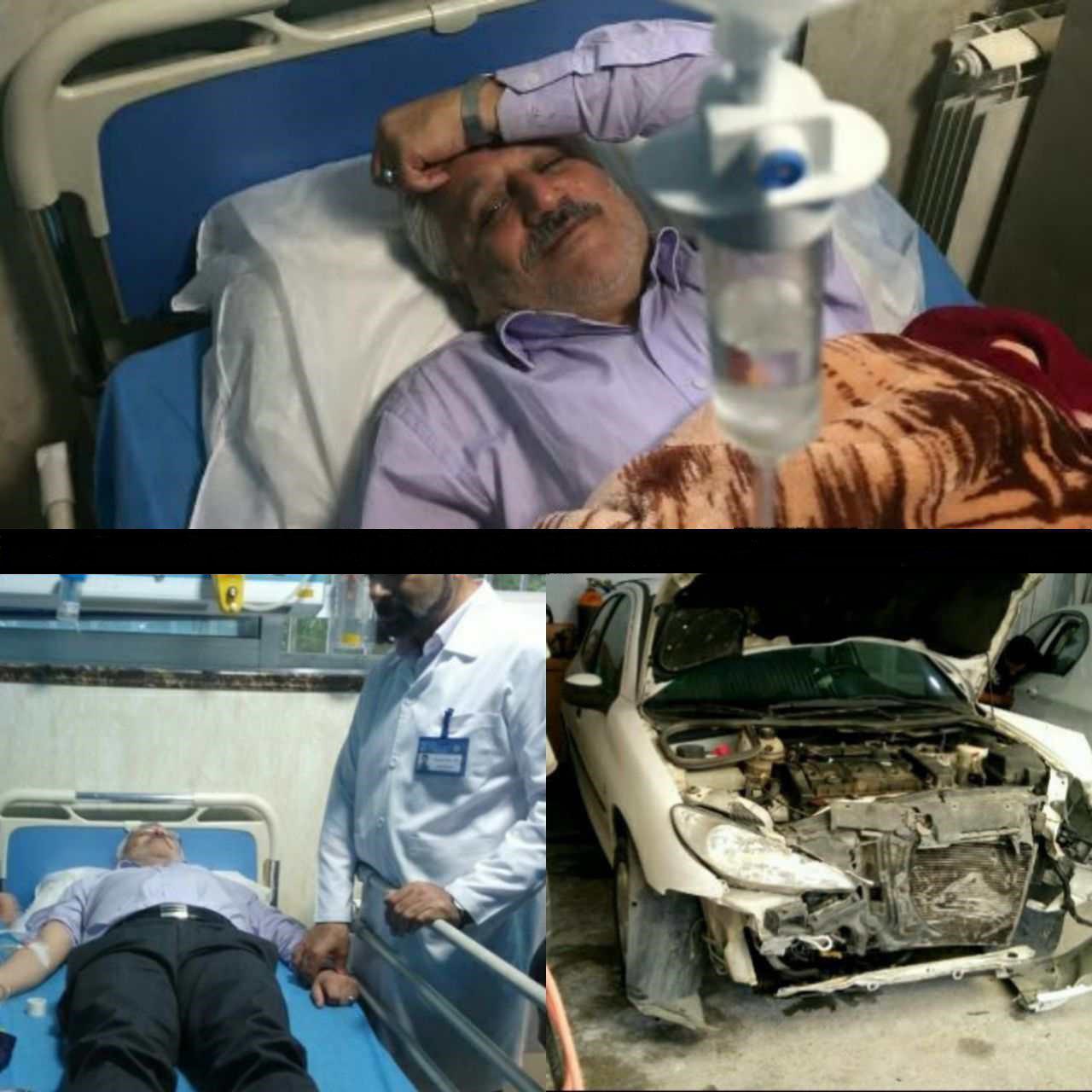 نماینده مجلس دچار سانحه رانندگی شد/ میرزایی‌نیکو از ناحیه قفسه سینه و ستون فقرات آسیب دید+عکس