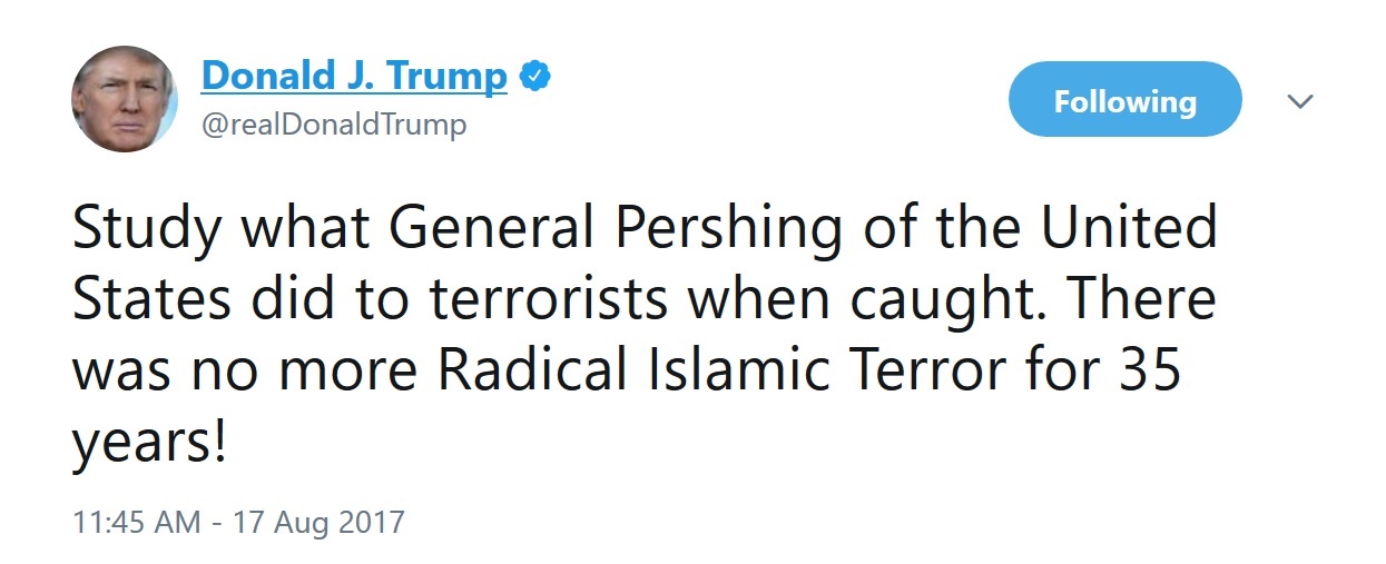 توئیت عجیب ترامپ در واکنش به حمله تروریستی در بارسلونا/عکس