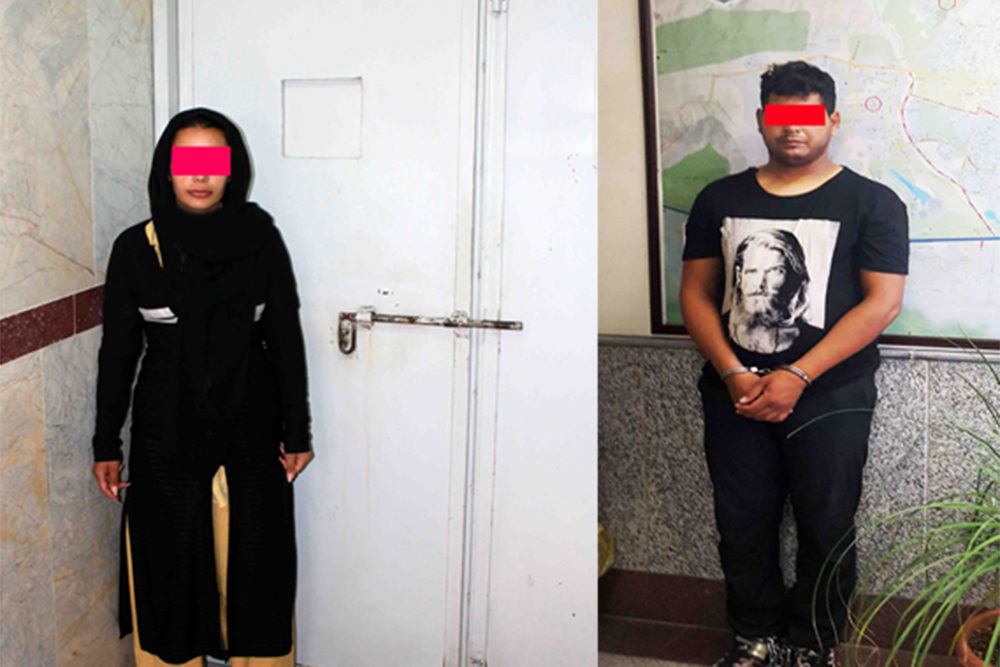 دستگیری دختر و پسر جوان که از زنان زورگیری می کردند! +عکس