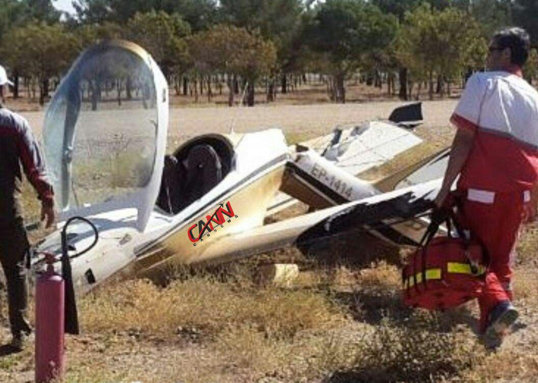 یک فروند هواپیمای آموزشی در فرودگار گلبهار دچار سانحه شد+عکس