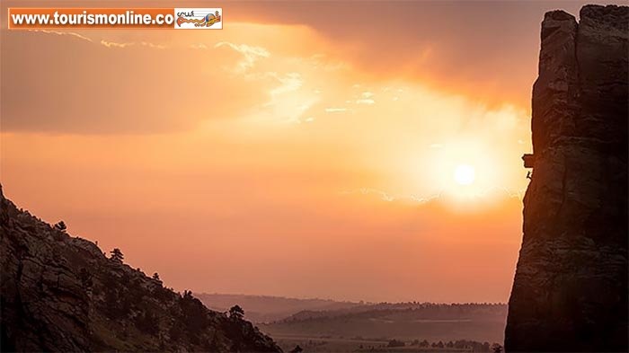 تصاویر / مغازه‌ای برای صخره‌نوردان در ارتفاع ۹۱متری