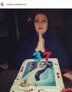 خانم مجری شمع تولد 37 سالگی‌اش را فوت کرد /عکس