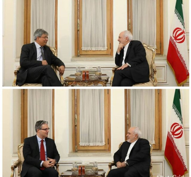 خداحافظی سفرای هند و ترکیه از ظریف+عکس