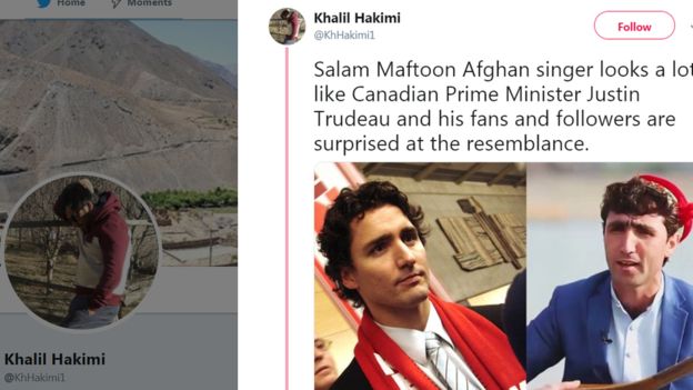 شباهت چهره خواننده افغان با نخست‌وزیر کانادا خبرساز شد+عکس