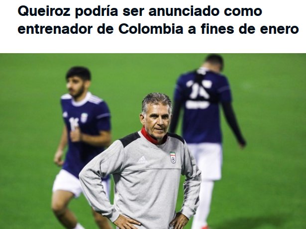 توافق کی‌روش با فدراسیون فوتبال کلمبیا