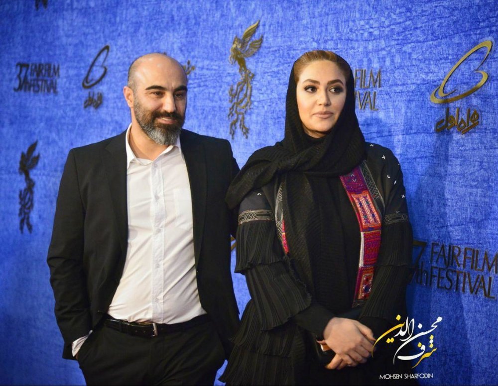 محسن تنابنده و همسرش روی فرش قرمز جشنواره/عکس