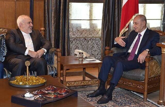 دیدار ظریف با رییس مجلس لبنان+عکس