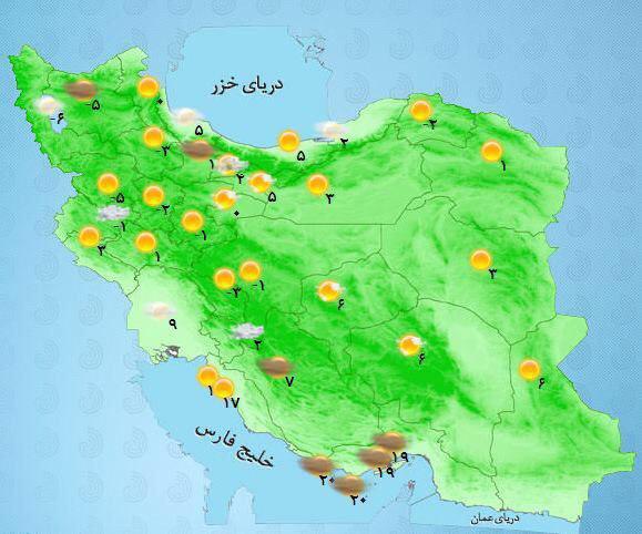 احتمال تشدید آلودگی هوا‌ در پنجشنبه و جمعه+نقشه