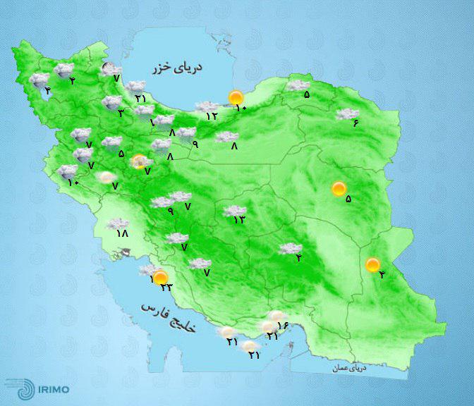 آماده‌باش نیروهای امدادی| کدام استان‌ها امروز سفیدپوش یا بارانی می‌شوند؟+نقشه