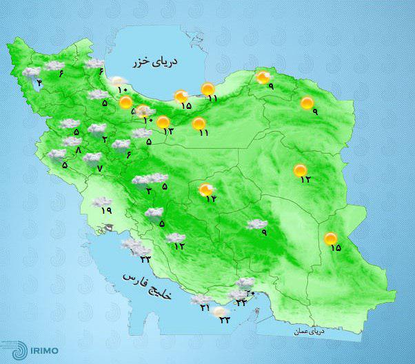 آب‌گرفتگی معابر در جنوب و لغزندگی جاده‌ها در شمال| کدم استان‎ها برف و باران می‎بارد؟+نقشه