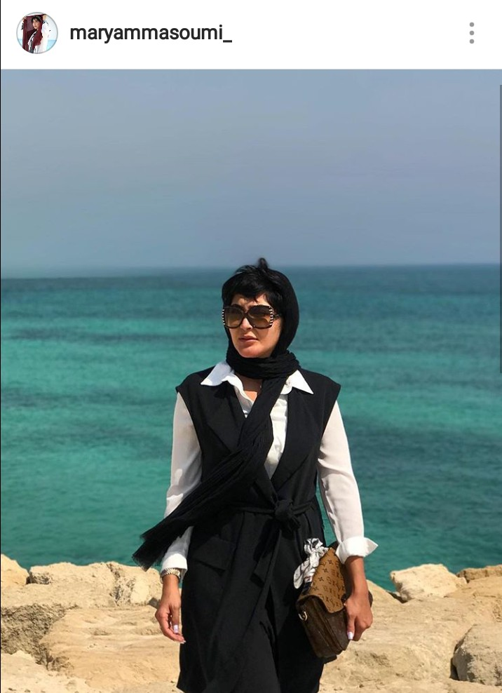 استایل جدید «مریم معصومی» در سواحل خلیج فارس + عکس