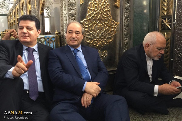 حضور ظریف در حرم حضرت زینب(س)/تصاوير