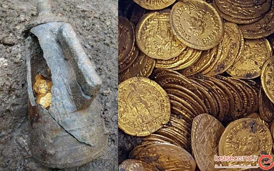 کشف صدها سکه طلا هنگام گودبرداری در شمال ایتالیا/تصاوير