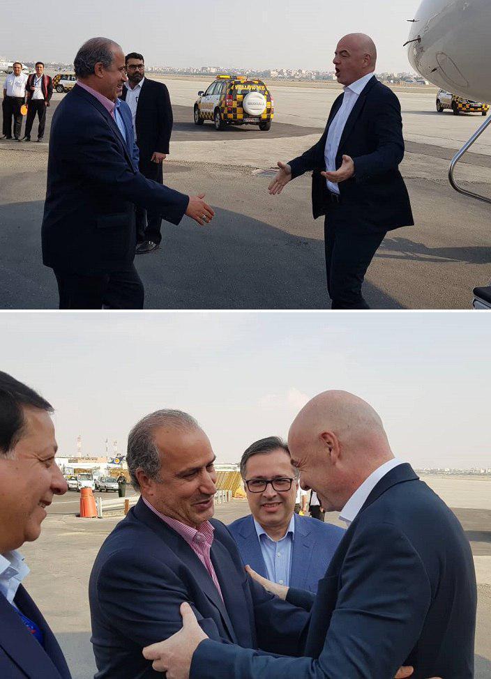 رئیس فیفا وارد تهران شد/عکس