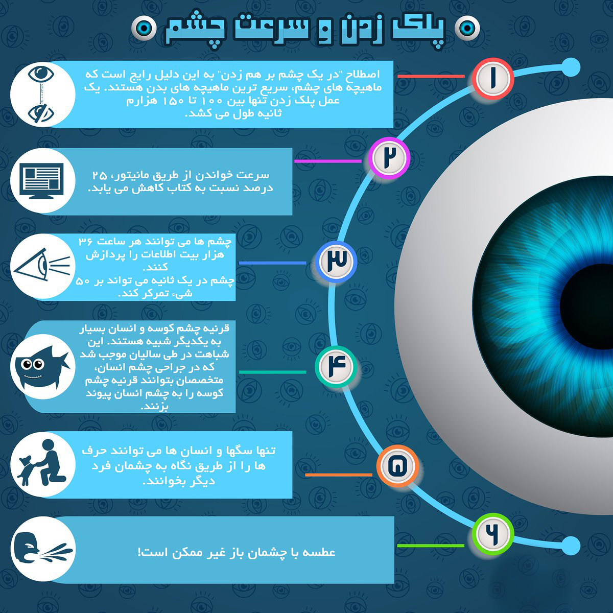 آیا می‌دانید با چه سرعتی پلک می‌زنید+ اینفوگرافی