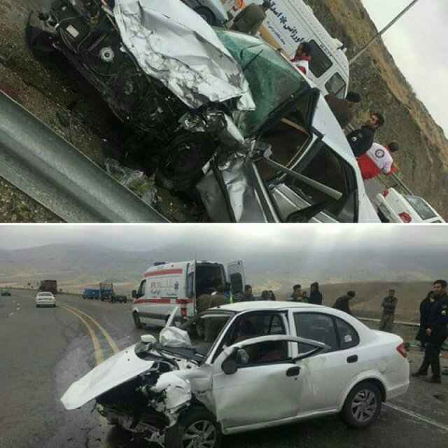 تصادف در همدان/  5 کشته و زخمی+عکس