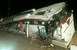 واژگونی اتوبوس با ۱۰ کشته و ۱۱ زخمی در اتوبان زنجان ـ تبریز