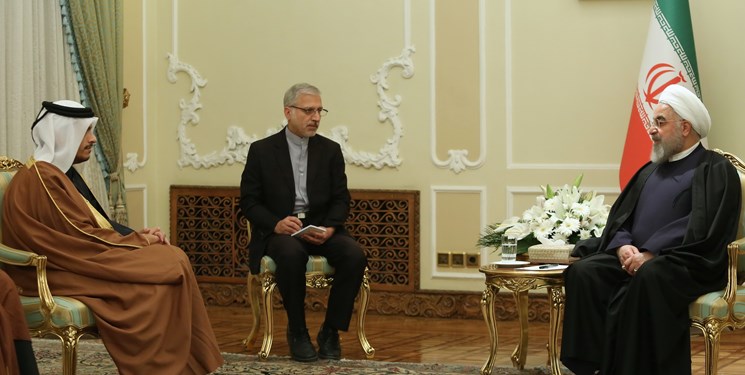 روحانی در دیدار وزیر خارجه قطر: آمریکا هزینه سنگینی پرداخت خواهد کرد