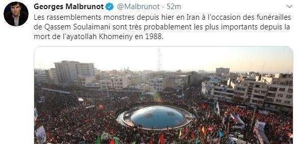 بازتاب جهانی مراسم تشییع سردار سلیمانی در تهران بازتاب جهانی مراسم تشییع سردار سلیمانی در تهران