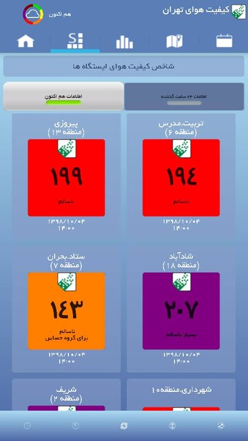 امروز شدیدترین وضعیت آلودگی در هفته اخیر امروز شدیدترین وضعیت آلودگی در هفته اخیر