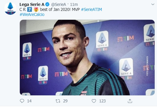 رونالدو برترین بازیکن ماه سری آ شد+عکس رونالدو برترین بازیکن ماه سری آ شد+عکس