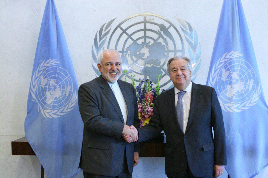 ظریف با دبیرکل سازمان ملل دیدار کرد