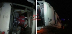 واژگونی اتوبوس در جاده اصفهان- یزد/ اسامی مصدومان